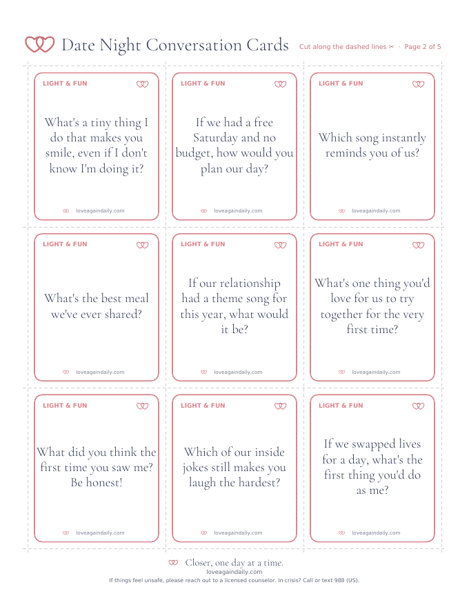 Preview of the date night conversation cards